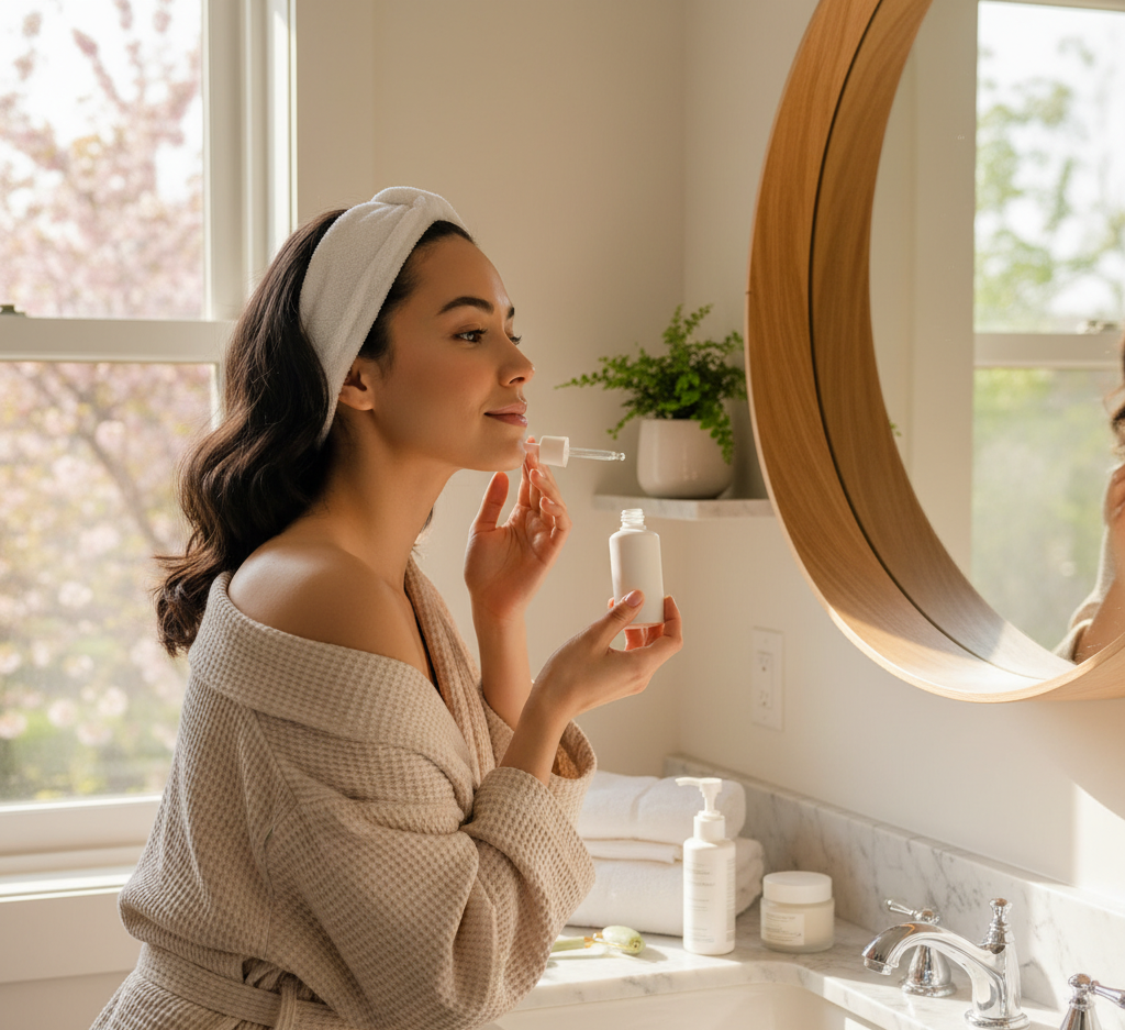 5 minute morning skincare routine for glowing skin
